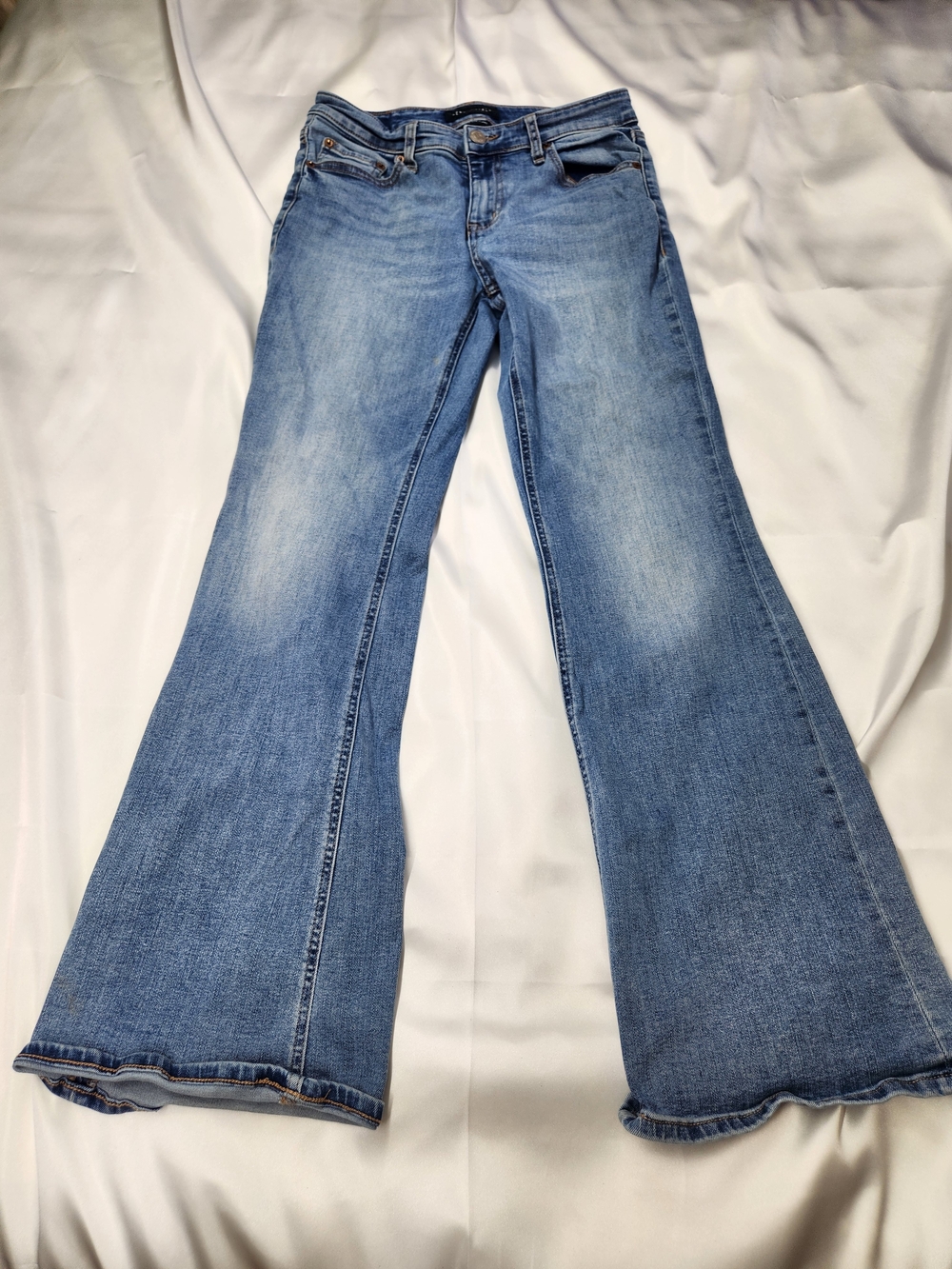Aeropostale Medium Wash Flared Wide-Leg Jeans